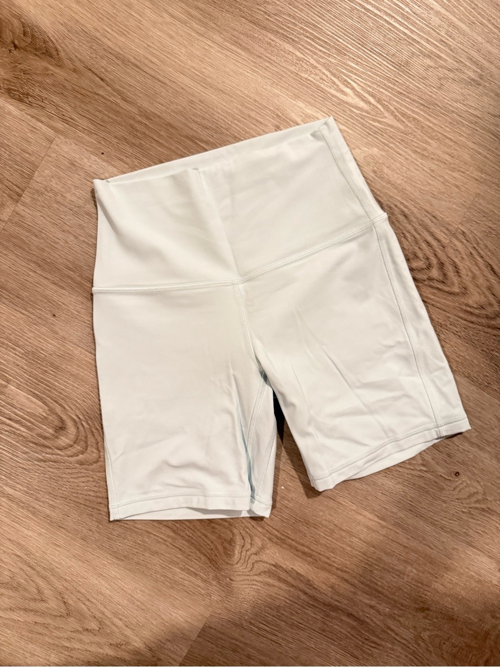 lululemon athletica High-Waist Bike Shorts in Pale Mint